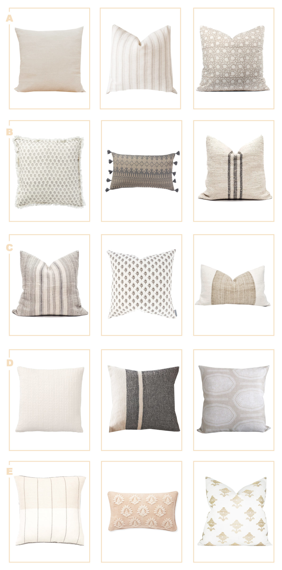 neutral couch pillows